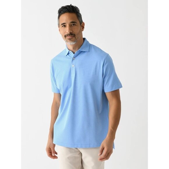 PETER MILLAR Blue Crown Sport Grace Performance Mesh Polo Mens Size Medium - Picture 1 of 8